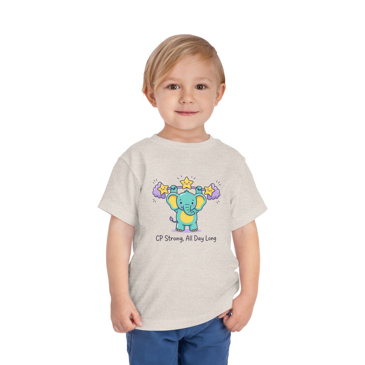 CP Strong All Day Long Toddler Shirt | Elephant Support Kids Tee