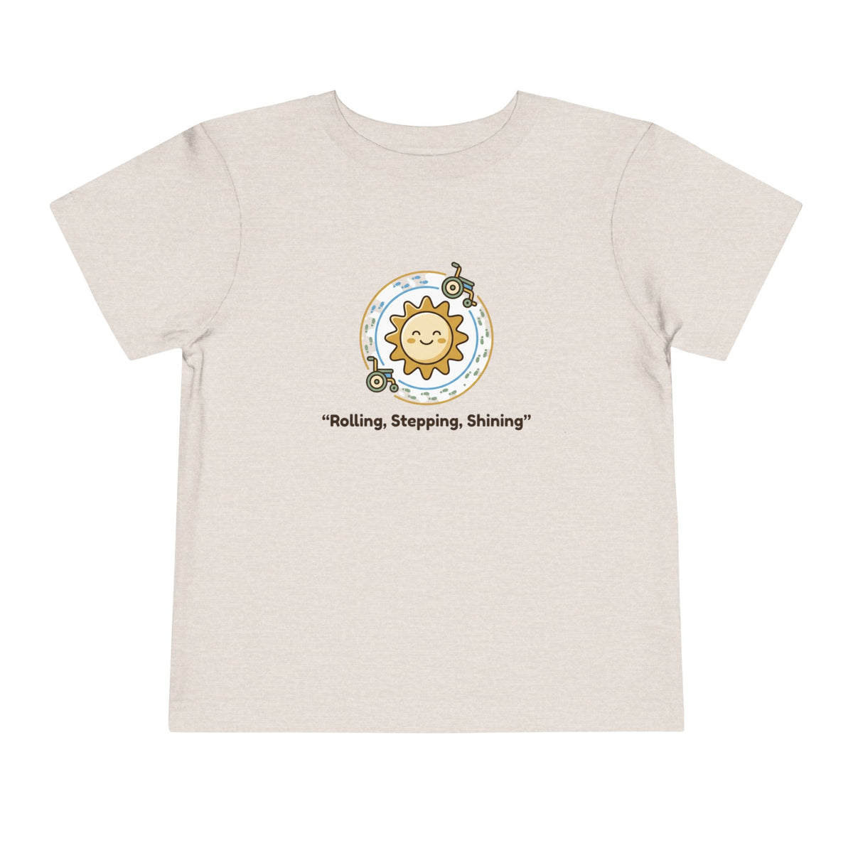"Rolling, Stepping, Shining" Toddler Graphic Tee | Uplifted By Design™ Cerebral Palsy & Adaptive Movement Shirt