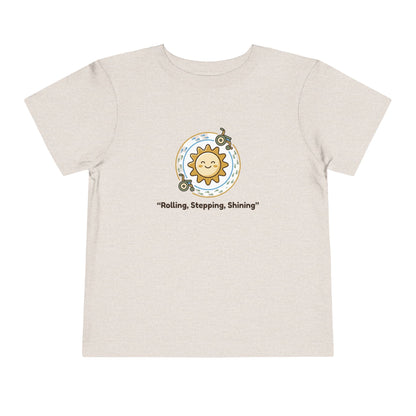 "Rolling, Stepping, Shining" Toddler Graphic Tee | Uplifted By Design™ Cerebral Palsy & Adaptive Movement Shirt