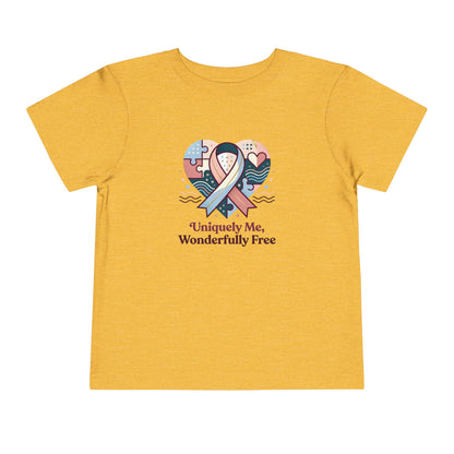 Uniquely Me, Wonderfully Free Neurodiversity Toddler Tee | Autism Acceptance