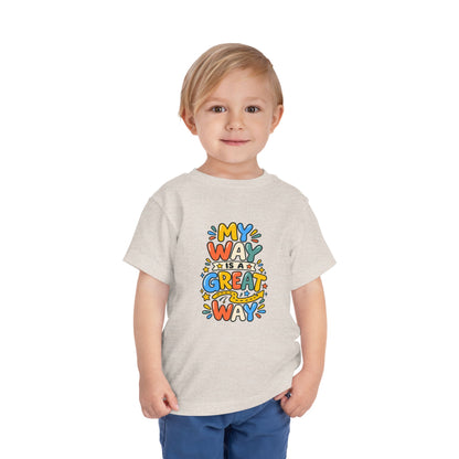 Toddler Tee — "My Way Is a Great Way" Affirmation | Cerebral Palsy & Disability Pride Shirt
