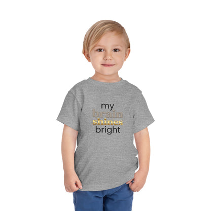 My Brain Shines Bright Neurodiversity Toddler Shirt | Autism Acceptance