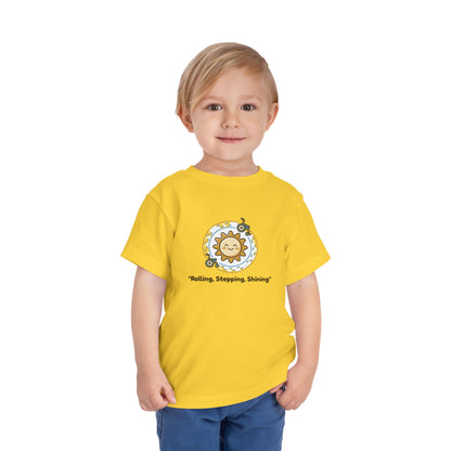 "Rolling, Stepping, Shining" Toddler Graphic Tee | Uplifted By Design™ Cerebral Palsy & Adaptive Movement Shirt