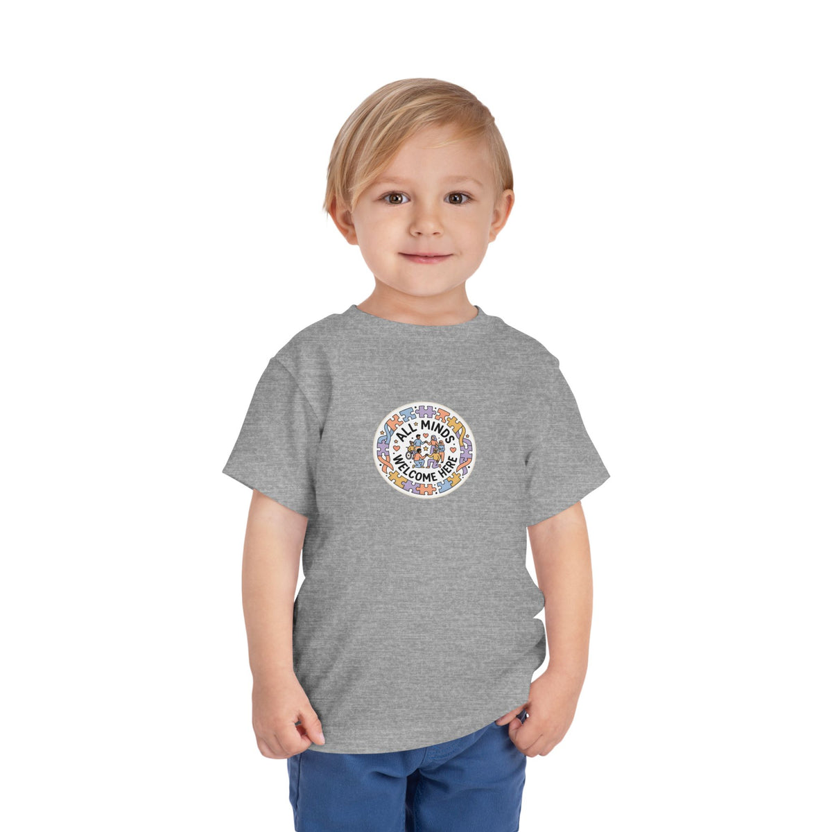 All Minds Welcome Here Neurodiversity Toddler Tee | Autism Acceptance