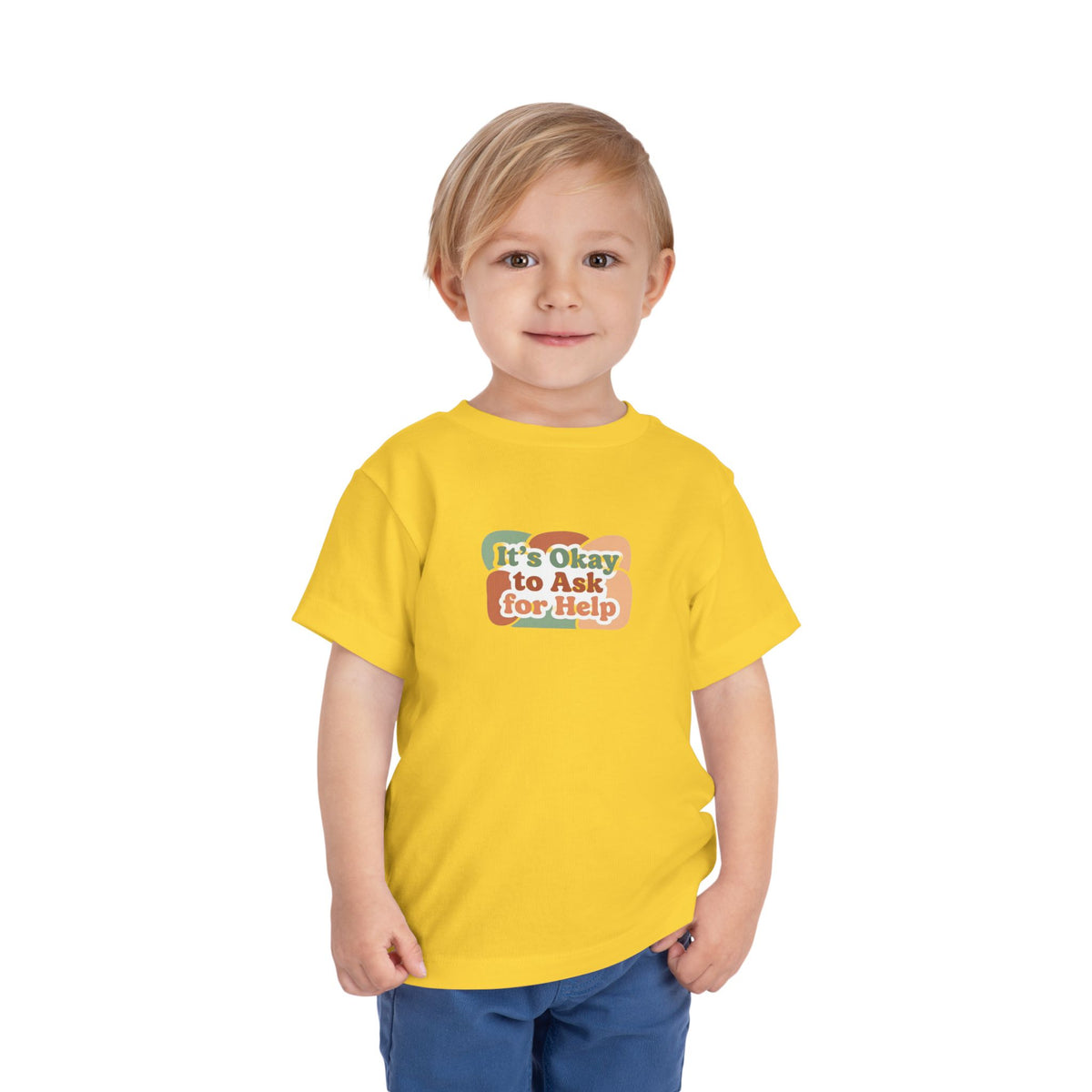 It’s Okay to Ask for Help Toddler Shirt | Positive Mental Health Affirmation Kids Tee