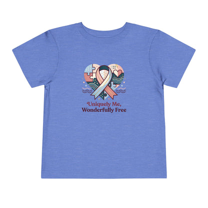Uniquely Me, Wonderfully Free Neurodiversity Toddler Tee | Autism Acceptance