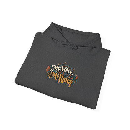 "My Voice, My Rules" Unisex Hoodie — Expressive Voice-Wave Graphic | Uplifted By Design™ Cerebral Palsy & Adaptive Movement Hoodie