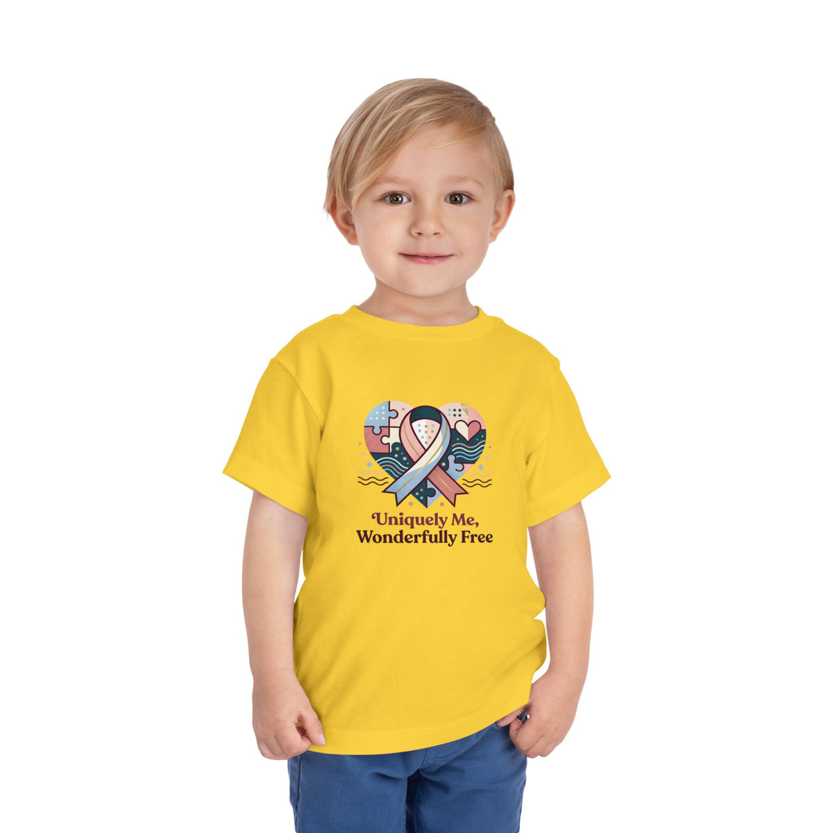 Uniquely Me, Wonderfully Free Neurodiversity Toddler Tee | Autism Acceptance