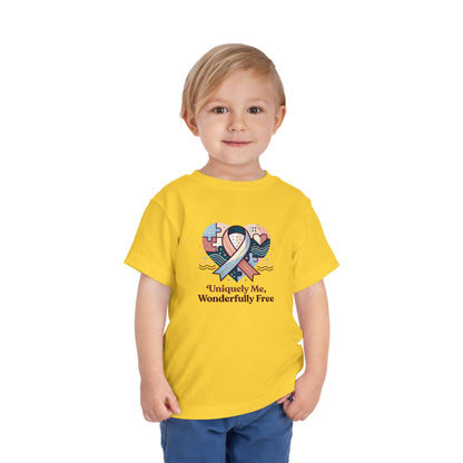Uniquely Me, Wonderfully Free Neurodiversity Toddler Tee | Autism Acceptance