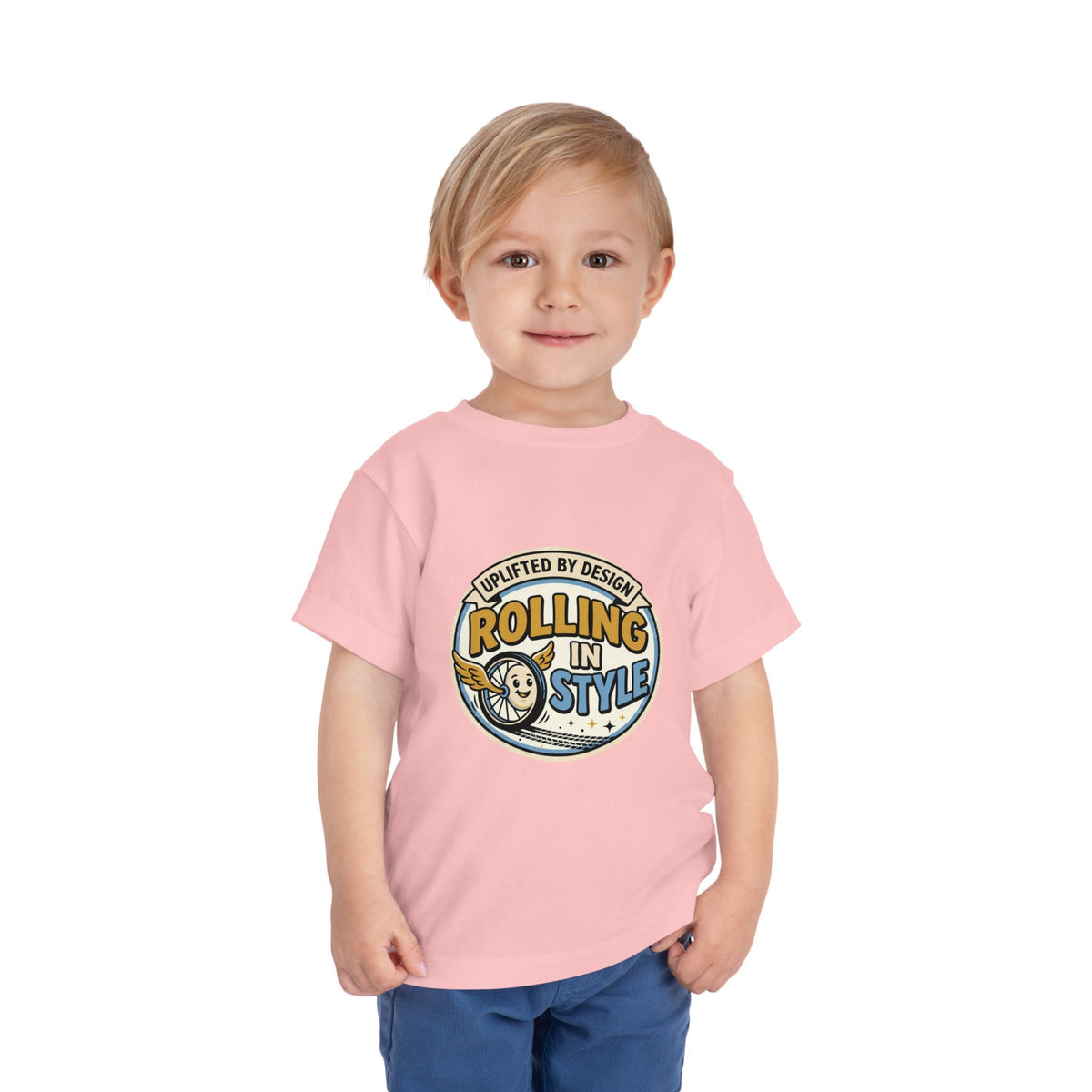 Toddler Tee — "Rolling In Style" Adaptive Mobility Emblem | Cerebral Palsy & Disability Pride Shirt