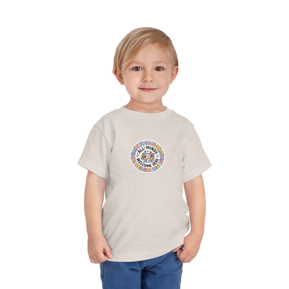 All Minds Welcome Here Neurodiversity Toddler Tee | Autism Acceptance