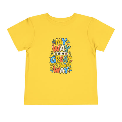 Toddler Tee — "My Way Is a Great Way" Affirmation | Cerebral Palsy & Disability Pride Shirt