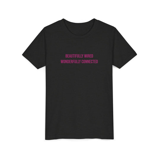 “Beautifully Wired, Wonderfully Connected” Neurodivergent Pride Youth Tee | Uplifted By Design
