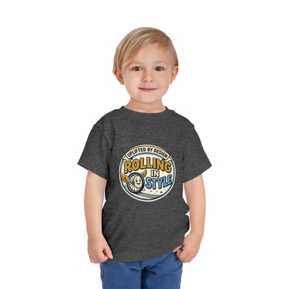 Toddler Tee — "Rolling In Style" Adaptive Mobility Emblem | Cerebral Palsy & Disability Pride Shirt