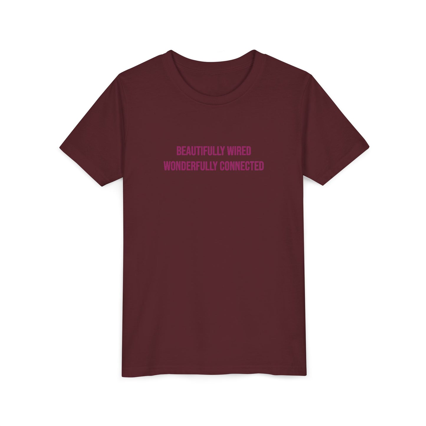 “Beautifully Wired, Wonderfully Connected” Neurodivergent Pride Youth Tee | Uplifted By Design