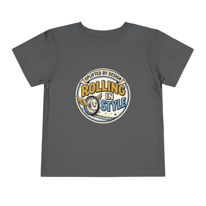 Toddler Tee — "Rolling In Style" Adaptive Mobility Emblem | Cerebral Palsy & Disability Pride Shirt