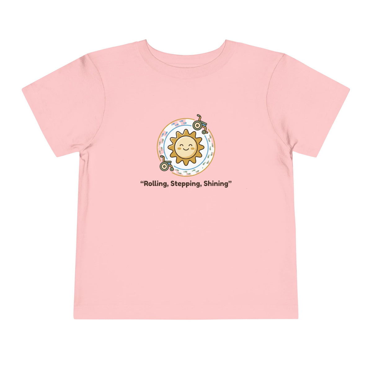 "Rolling, Stepping, Shining" Toddler Graphic Tee | Uplifted By Design™ Cerebral Palsy & Adaptive Movement Shirt