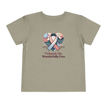 Uniquely Me, Wonderfully Free Neurodiversity Toddler Tee | Autism Acceptance