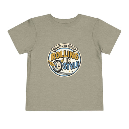 Toddler Tee — "Rolling In Style" Adaptive Mobility Emblem | Cerebral Palsy & Disability Pride Shirt