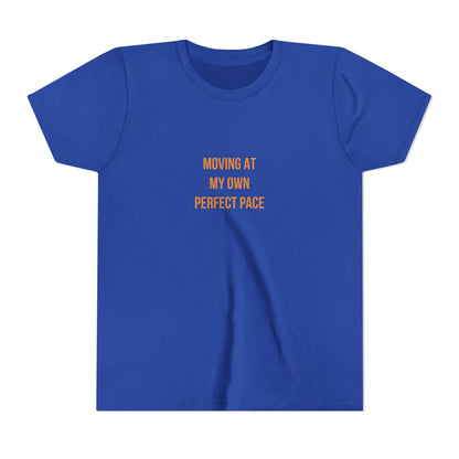"Moving at My Own Perfect Pace" Cerebral Palsy Awareness Youth Tee | Uplifted By Design