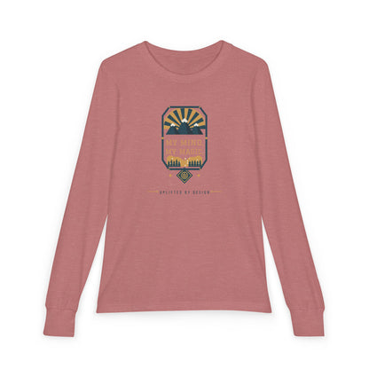 "My Mind, My Magic" Youth Long Sleeve Tee — Hand-Lettered Lockup | Uplifted By Design™ Autism Acceptance & Sensory Pride Shirt