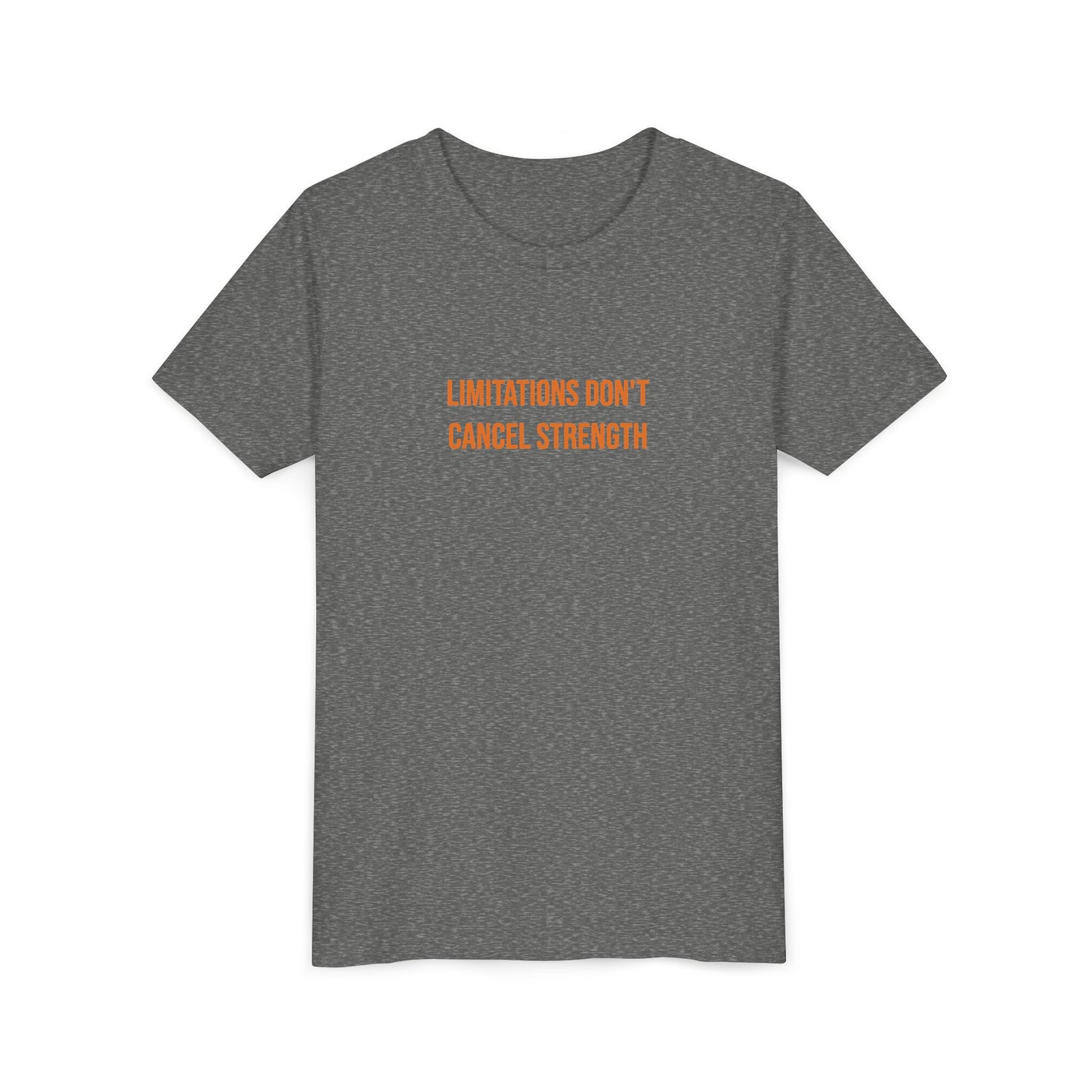 "Limitations Don't Cancel Strength" Cerebral Palsy Awareness Youth Tee | Uplifted By Design