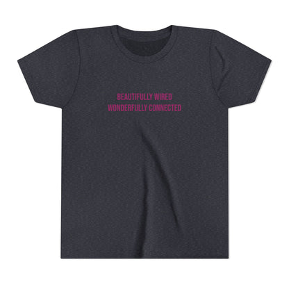 “Beautifully Wired, Wonderfully Connected” Neurodivergent Pride Youth Tee | Uplifted By Design