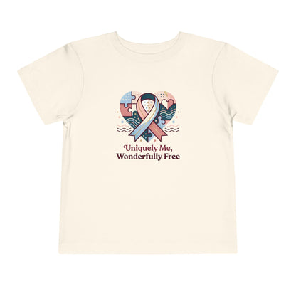 Uniquely Me, Wonderfully Free Neurodiversity Toddler Tee | Autism Acceptance