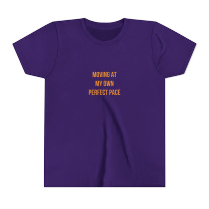 "Moving at My Own Perfect Pace" Cerebral Palsy Awareness Youth Tee | Uplifted By Design
