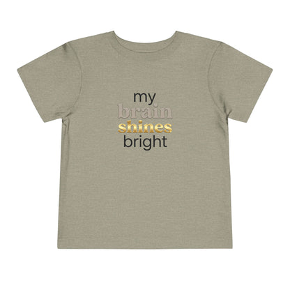 My Brain Shines Bright Neurodiversity Toddler Shirt | Autism Acceptance