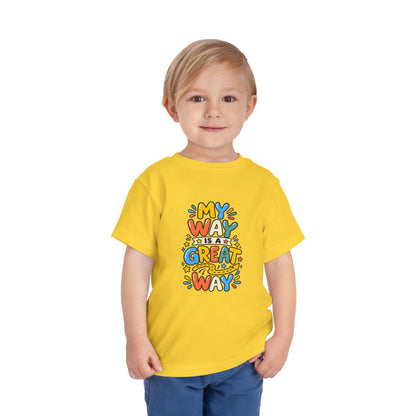 Toddler Tee — "My Way Is a Great Way" Affirmation | Cerebral Palsy & Disability Pride Shirt