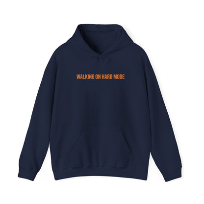 "Walking on Hard Mode" Unisex Hoodie — Bold Gold Statement | Uplifted By Design™ Cerebral Palsy & Adaptive Movement Hoodie