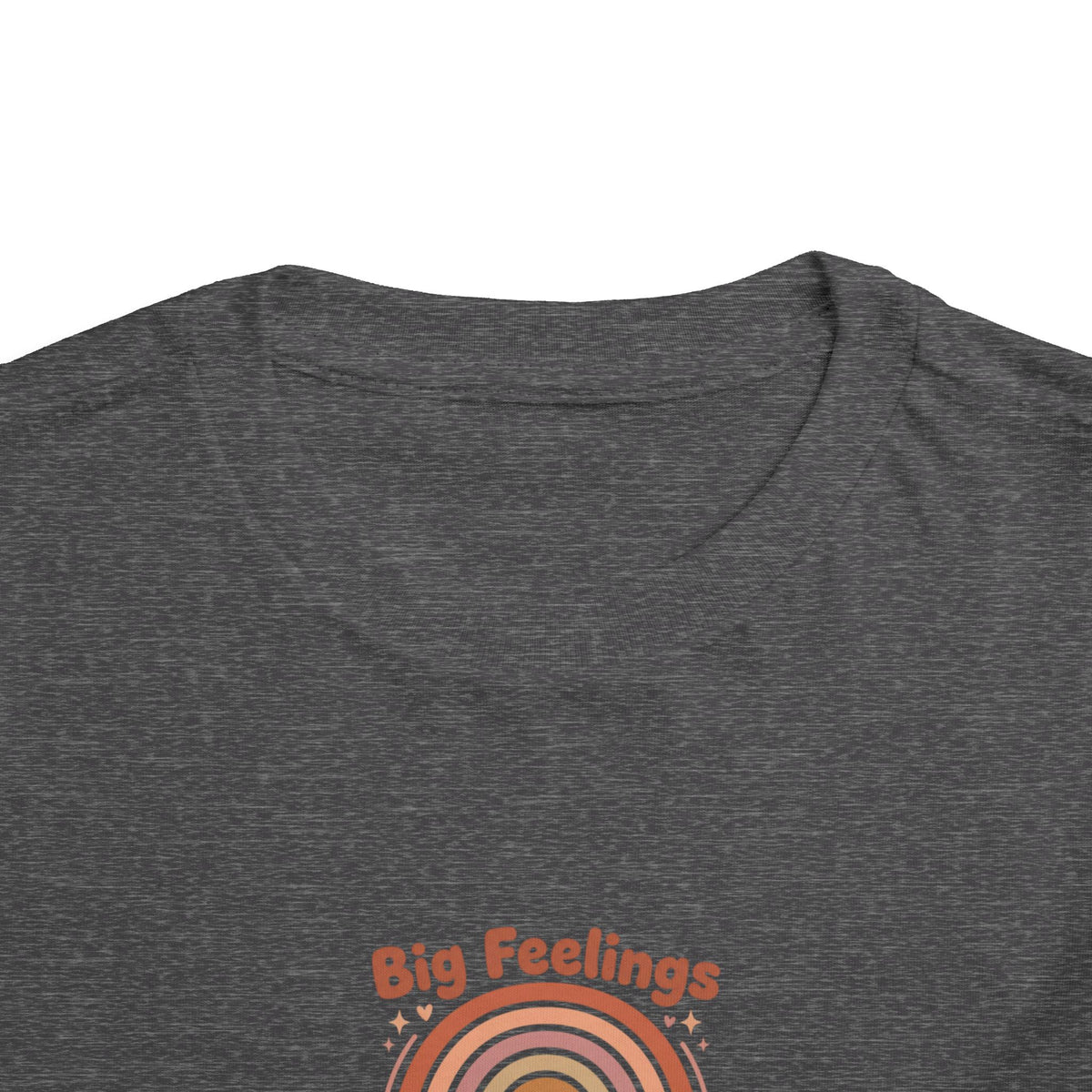 Big Feelings Are Welcome Here Toddler Shirt | Boho Rainbow Emotional Wellness Kids Tee
