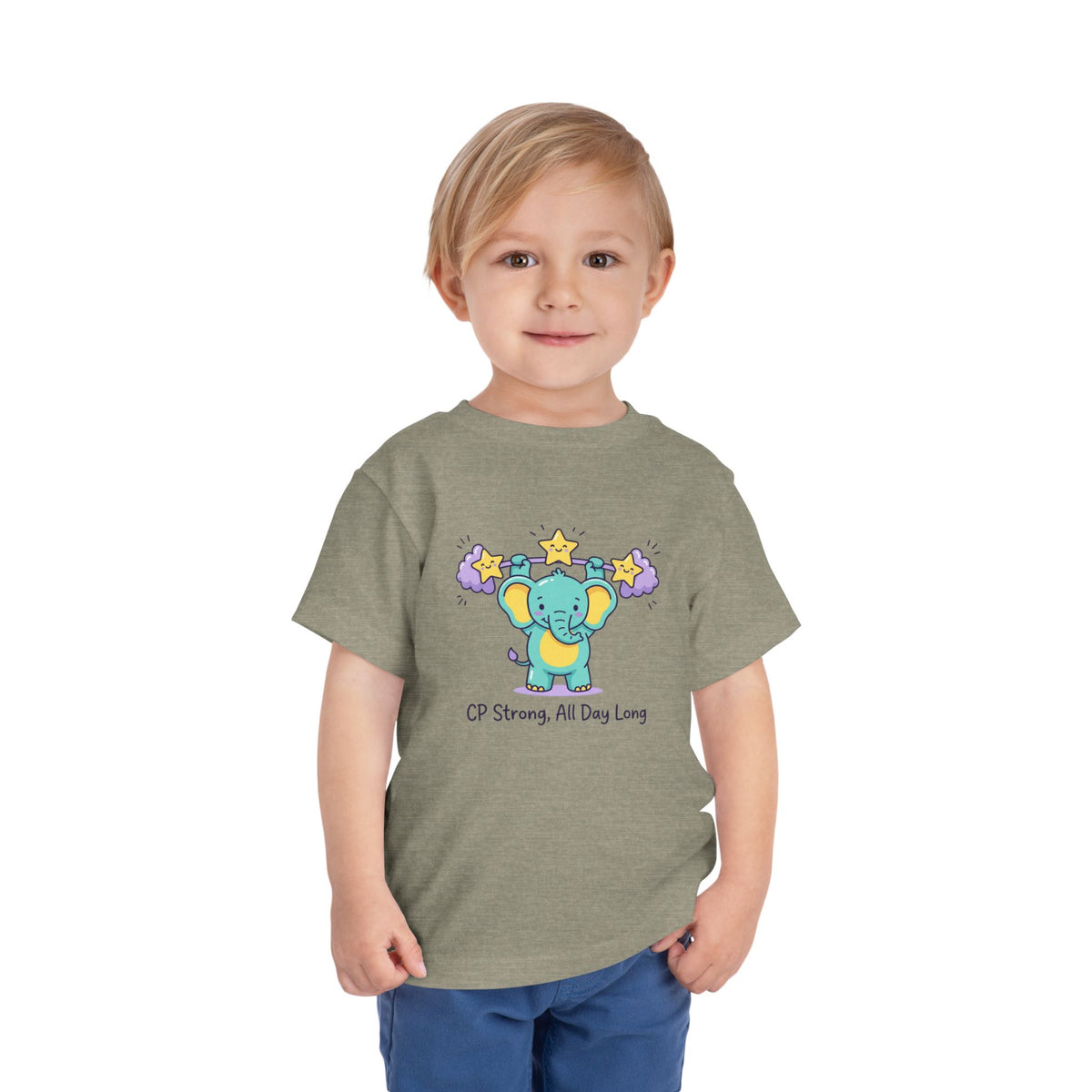 CP Strong All Day Long Toddler Shirt | Elephant Support Kids Tee