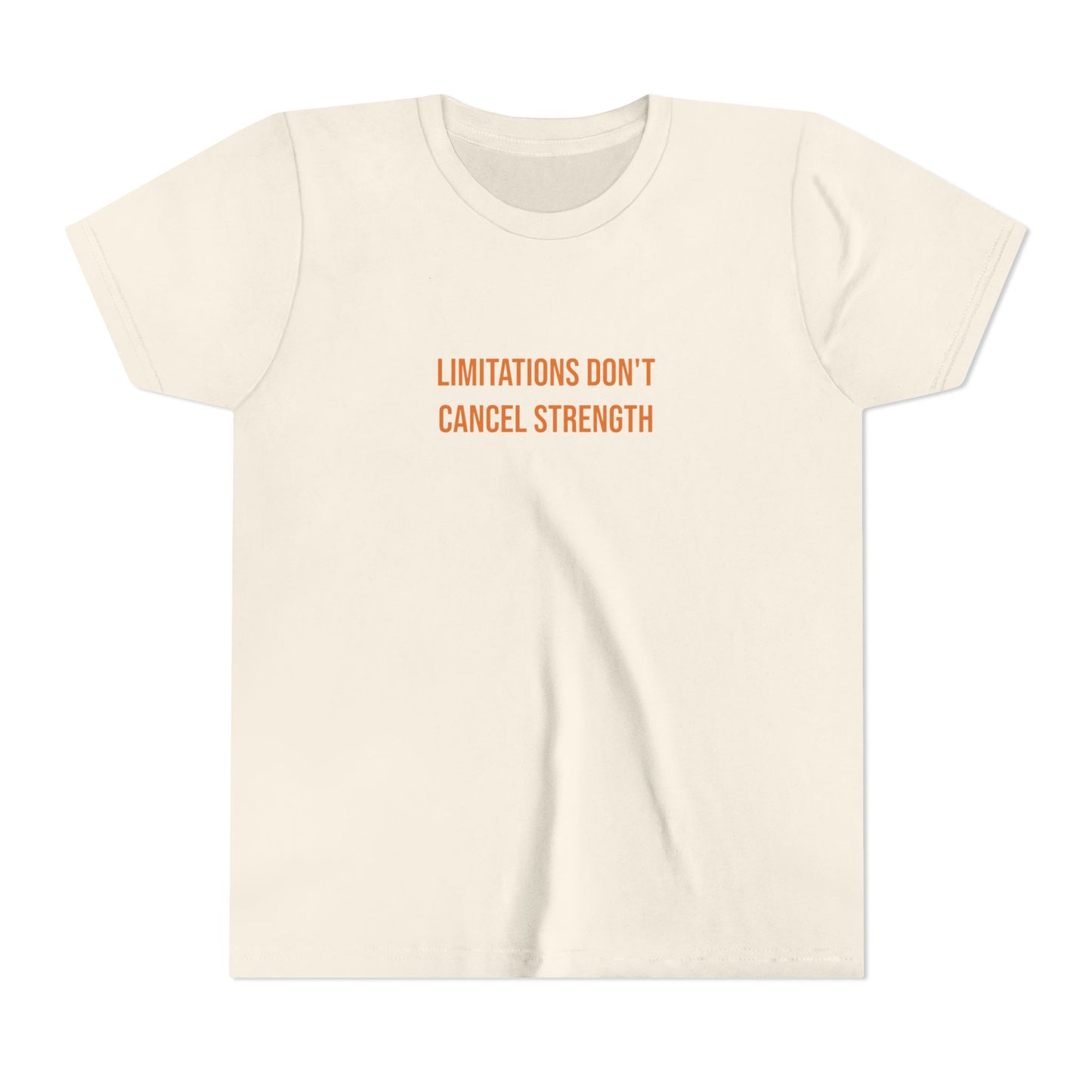 "Limitations Don't Cancel Strength" Cerebral Palsy Awareness Youth Tee | Uplifted By Design