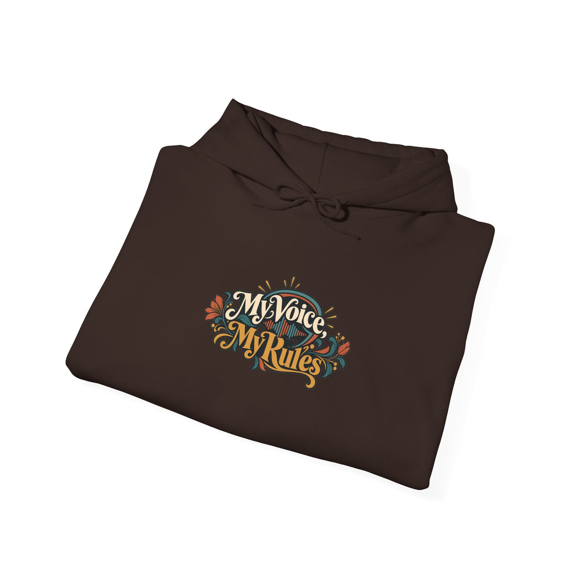"My Voice, My Rules" Unisex Hoodie — Expressive Voice-Wave Graphic | Uplifted By Design™ Cerebral Palsy & Adaptive Movement Hoodie