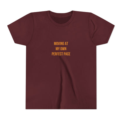 "Moving at My Own Perfect Pace" Cerebral Palsy Awareness Youth Tee | Uplifted By Design