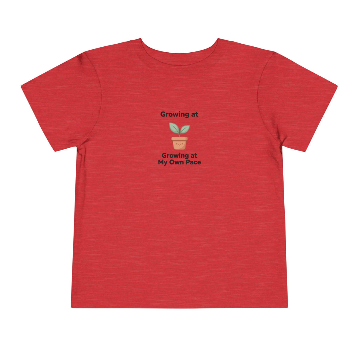 Growing at My Own Pace Toddler Shirt | Potted Plant Positive Affirmation Kids Tee