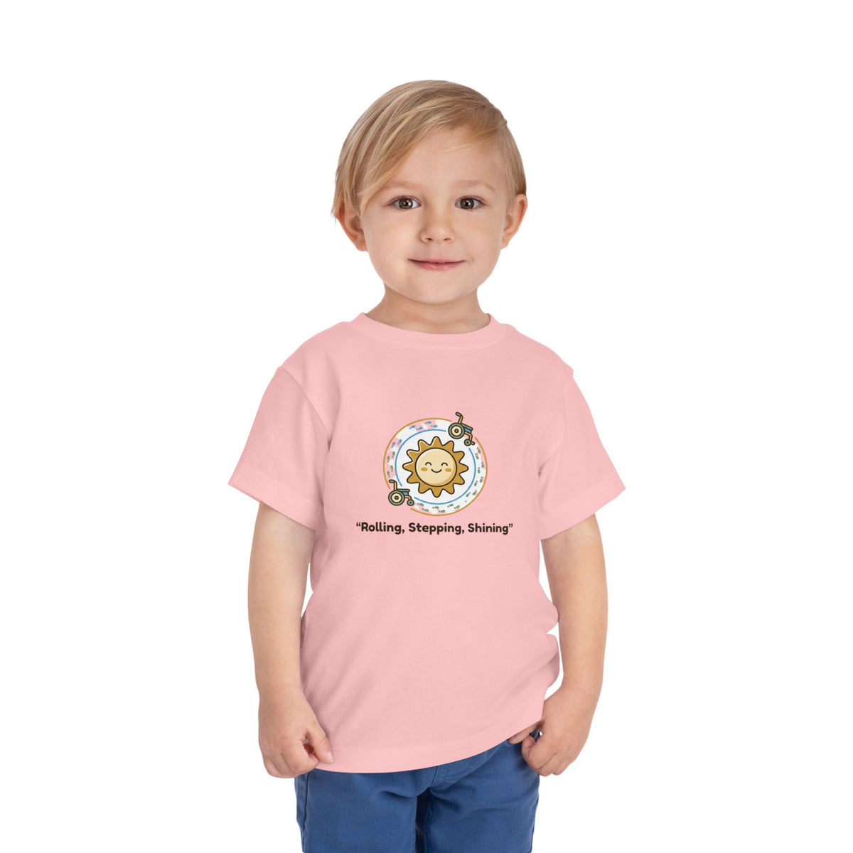 "Rolling, Stepping, Shining" Toddler Graphic Tee | Uplifted By Design™ Cerebral Palsy & Adaptive Movement Shirt