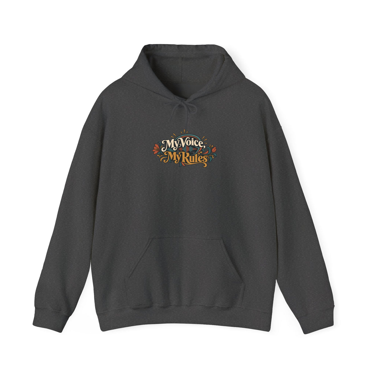 "My Voice, My Rules" Unisex Hoodie — Expressive Voice-Wave Graphic | Uplifted By Design™ Cerebral Palsy & Adaptive Movement Hoodie