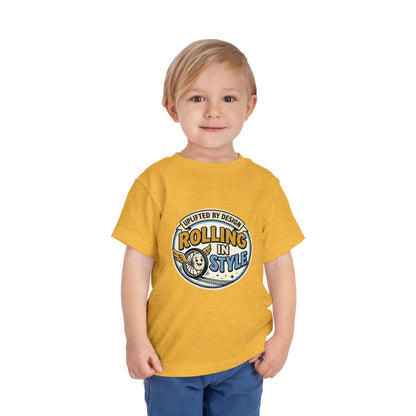 Toddler Tee — "Rolling In Style" Adaptive Mobility Emblem | Cerebral Palsy & Disability Pride Shirt
