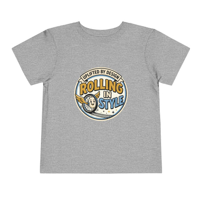 Toddler Tee — "Rolling In Style" Adaptive Mobility Emblem | Cerebral Palsy & Disability Pride Shirt
