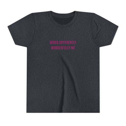 Youth Tee — "Wired Differently Wonderfully Me" Inspirational Kids T‑Shirt
