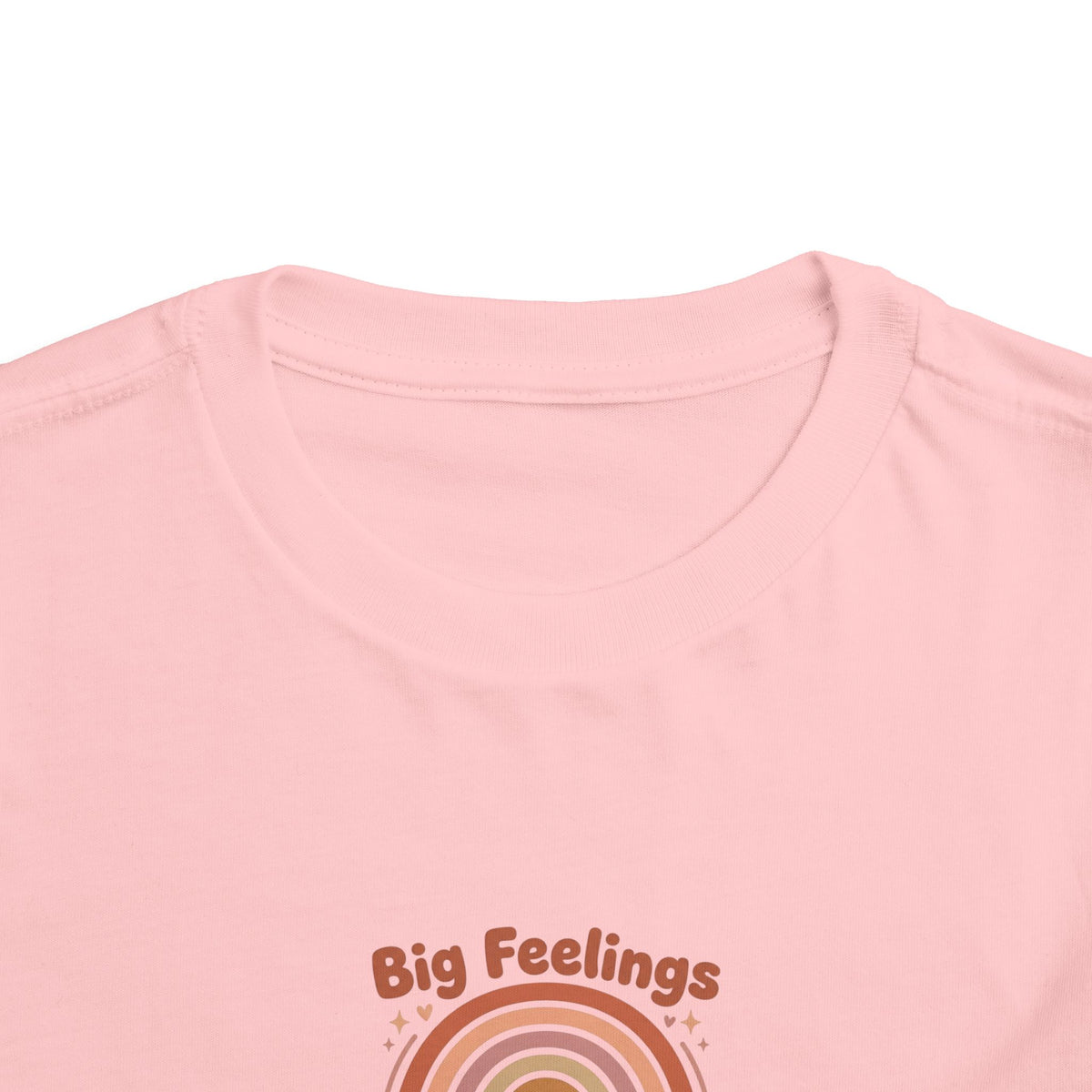 Big Feelings Are Welcome Here Toddler Shirt | Boho Rainbow Emotional Wellness Kids Tee