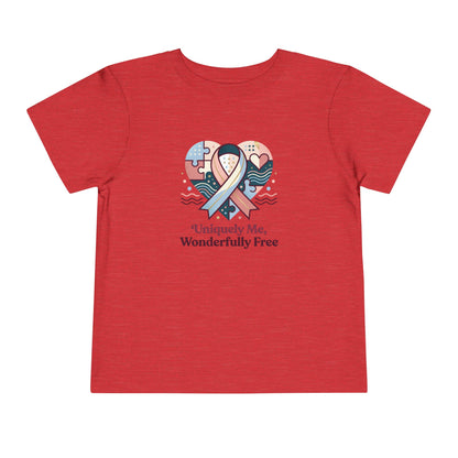 Uniquely Me, Wonderfully Free Neurodiversity Toddler Tee | Autism Acceptance