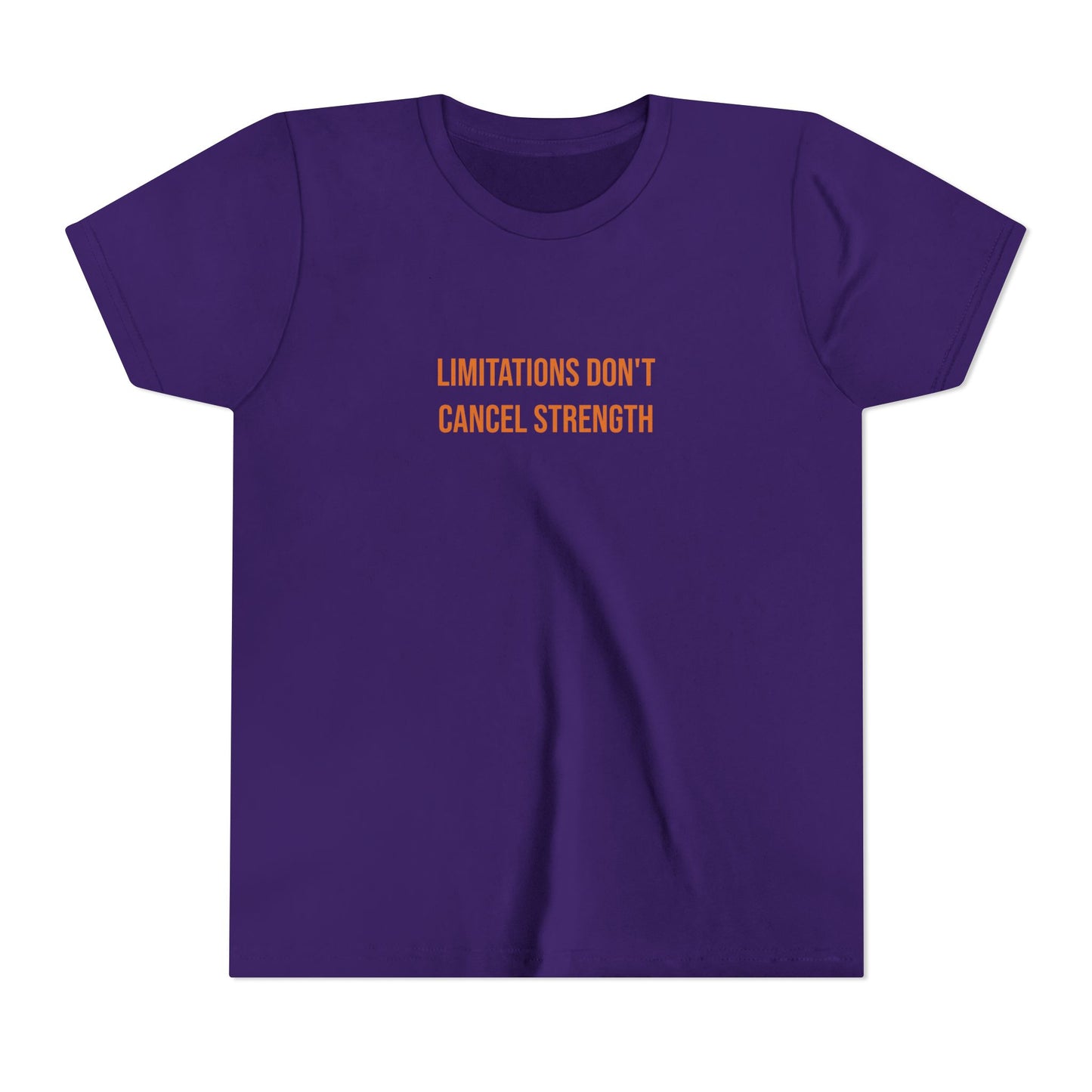 "Limitations Don't Cancel Strength" Cerebral Palsy Awareness Youth Tee | Uplifted By Design