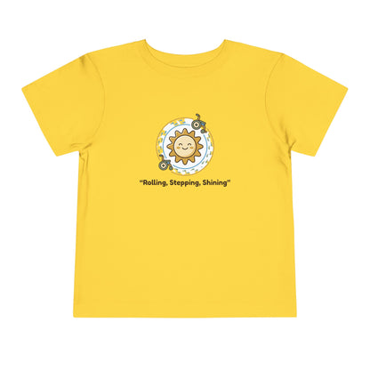 "Rolling, Stepping, Shining" Toddler Graphic Tee | Uplifted By Design™ Cerebral Palsy & Adaptive Movement Shirt