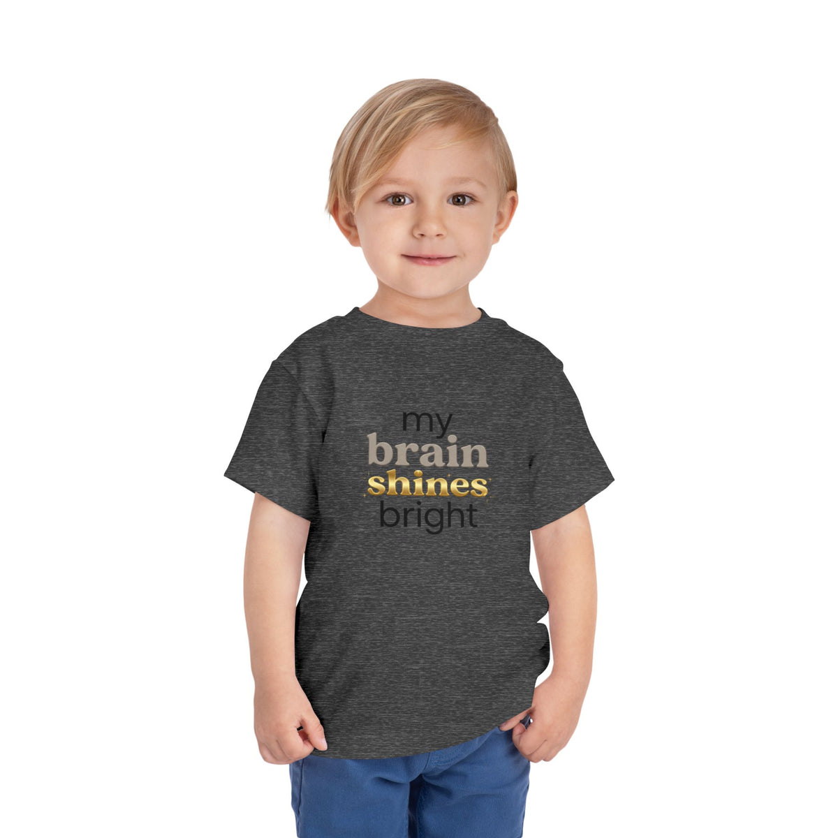 My Brain Shines Bright Neurodiversity Toddler Shirt | Autism Acceptance