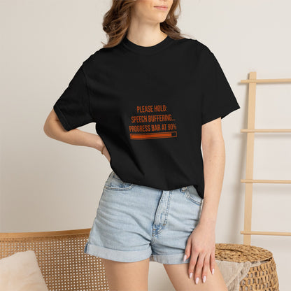 Please Hold Speech Buffering Tee | CP Awareness | Uplifted By Design