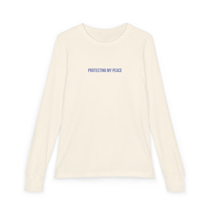 Protecting My Peace Youth Long-Sleeve Tee | Uplifted By Design™